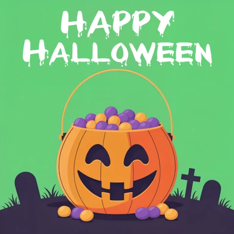 Happy Halloween Pumpkin Design Template for Festive Flyers