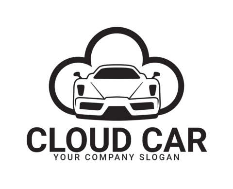 Cloud Car Logo Design Template