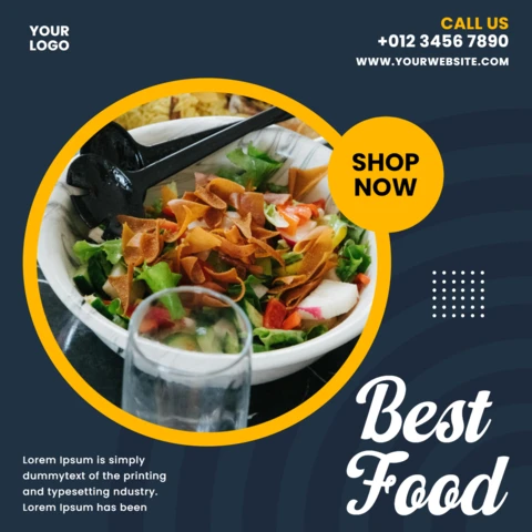Punchy Visual Advertisement Social Media Post Design Template