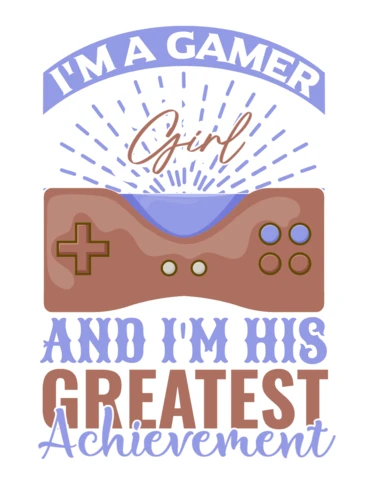 Playful Gamer Girl Design Template: Fun and Stylish Gaming Quote