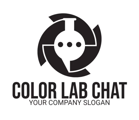 Modèle de logo pour le chat du laboratoire de couleur