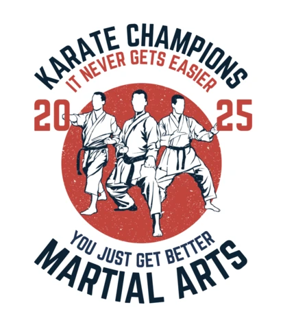 Karate Champions Martial Art T-shirt Design Template