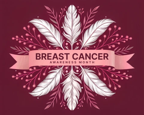 Blumendesign-Vorlage für das Poster zum Monat des Bewusstseins für Brustkrebs