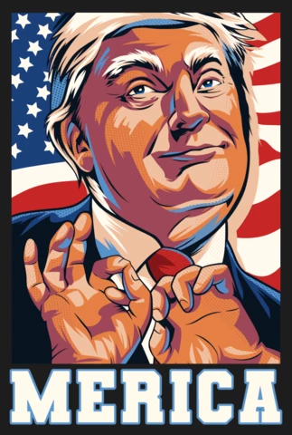 Modelo de design de camiseta do presidente Trump merica