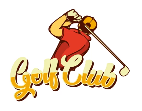 Golf Club Vintage Retro Logo Design Template