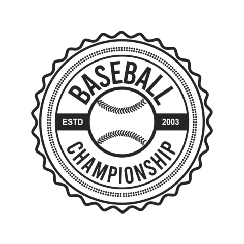 Szablon projektu logo sportowe mistrzostw baseballu