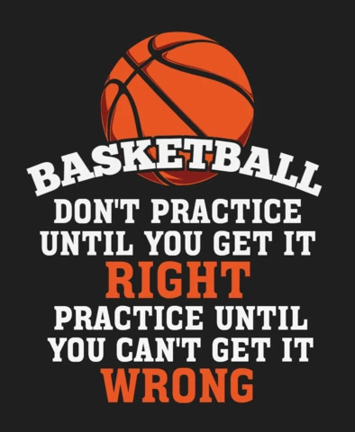 Basketball Practice Until Can't Get Wrong T-Shirt Design Template