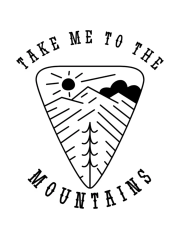 Take Me To The Mountains Silhouette T-shirt Template Design