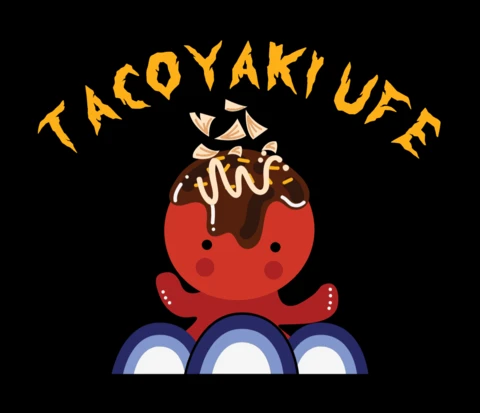 Tacoyaki Food T-shirt Design Template