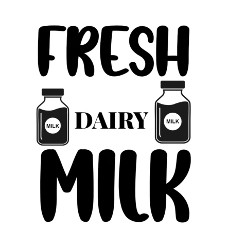 Fresh Dairy Milk Breakfast T-Shirt Design Template