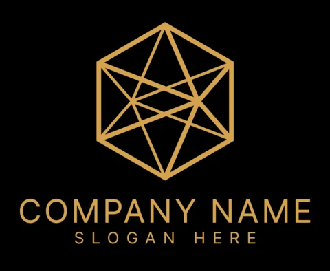 Modèle de conception de logo géométrique abstrait