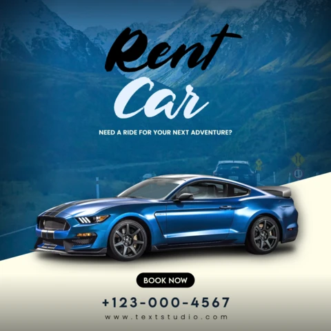 Affordable Car Rental Services Advertisement Template Design