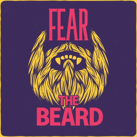 Fear The Beard Barber T-Shirt Design Template