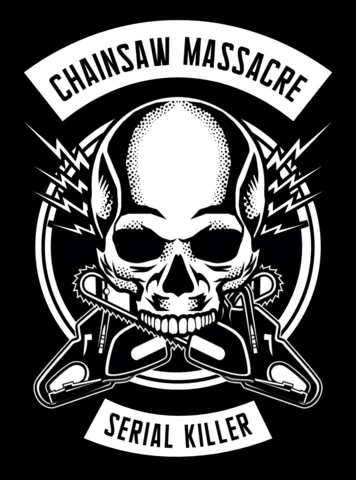 Chainsaw Massacre Serial Killer T-Shirt Design Template
