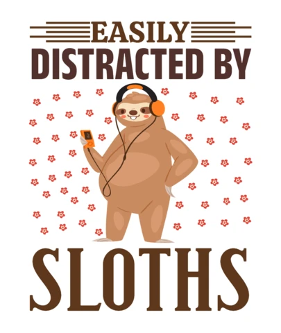 Easily Distracted By Sloths: Fun and Playful Design Template