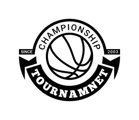 Basketball Tournament Championship Sports Logo Design Template