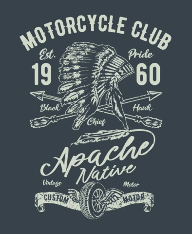 Modèle de t-shirt Apache Motor Club