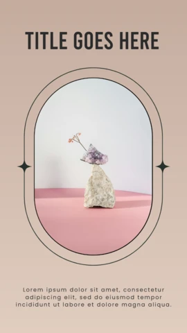 Crystal en fles ensemble instagram verhaal post ontwerpsjabloon