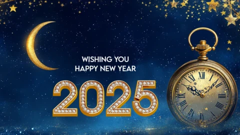2025 modèle de carte de célébration du nouvel an