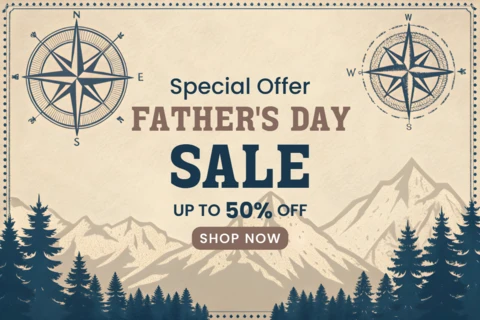 Vintage Adventure Father's Day Sale Template Design