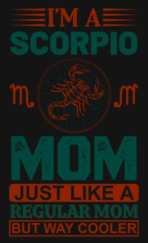 Vintage Scorpio Mom Design Template for Customizable Gifts