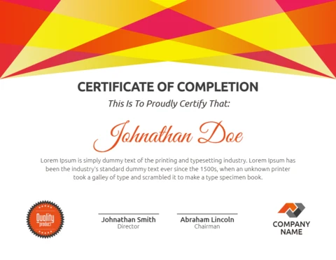 Professional Corporate Company Certificate Post Design Template