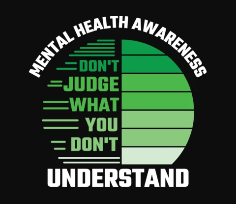 Don't Judge Mental Health T-Shirt Template