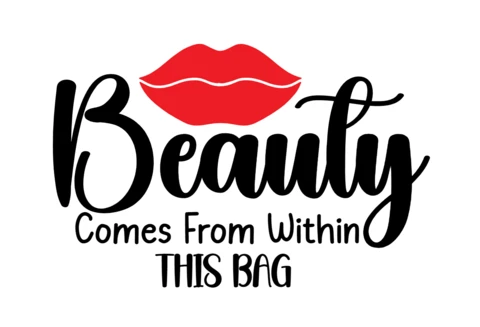 Belleza viene maquillaje plantilla de diseño de camiseta