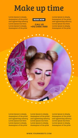 Modelo de design de postagem de história do Instagram de publicidade laranja do centro de spa