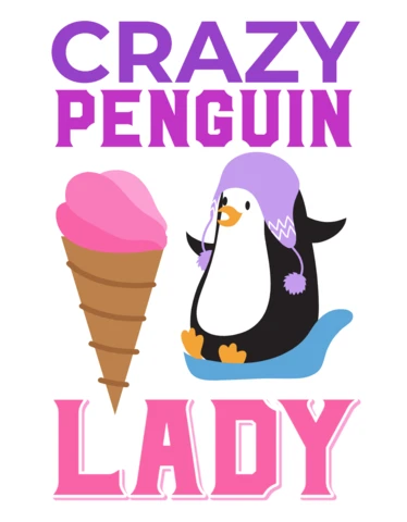 Speelse pinguïn girly ontwerpsjabloon voor leuke jeugdkleding