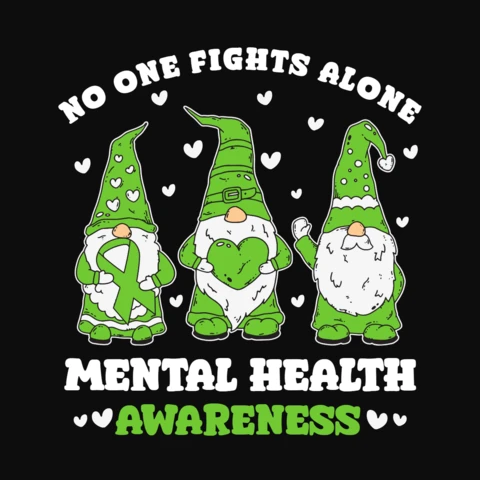 Gnome Fights Mental Health T-Shirt Design