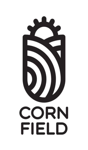 Corn Field Logo Design Template Black