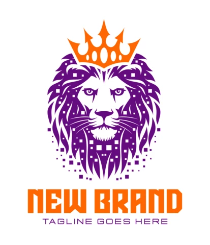 Lion Tech Logo Design Template