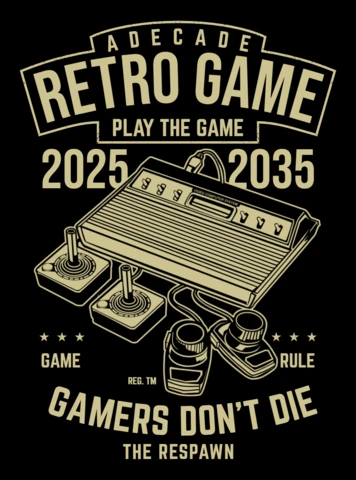 Plantilla de diseño de camiseta de juego retro