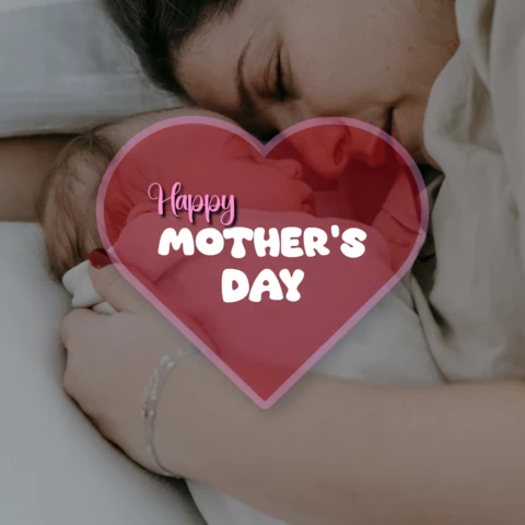 Red Happy Mother's Day Simple Instagram Post Template
