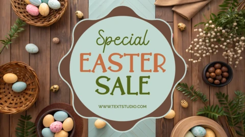 Spring-Themed Easter Sale Design Template for Festive Promotions