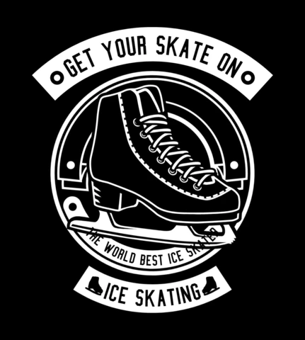 Ice Skating T-shirt Design Template