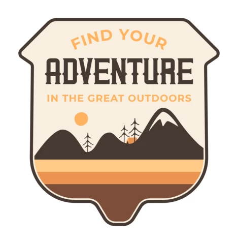 Find Your Adventure Badge Template Design