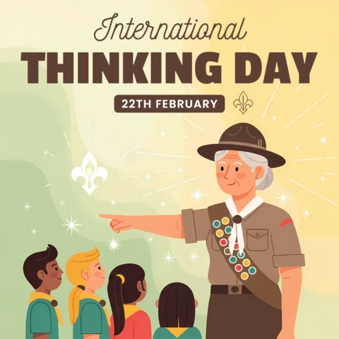 Editable Thinking Day Celebration Design Template for Educational Posters