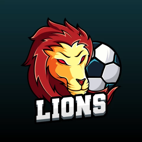 Lions Animal Sport Mascot Team Badge