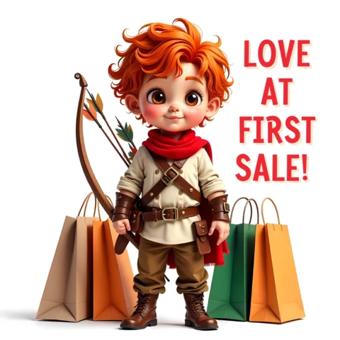 Modèle modifiable de conception de l'amour à la première vente pour les promotions destinées aux enfants