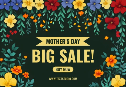 Floral Themed Mother's Day Sale Template Design