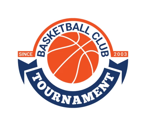 Basketball Sports Club Badge Logo Design Template