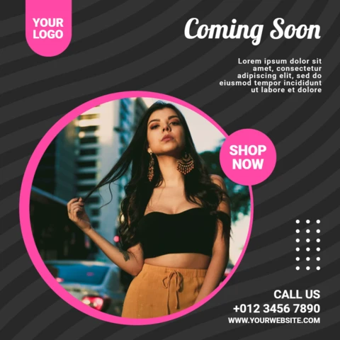 Coming Soon Fashion Marketing Instagram Post Design Template