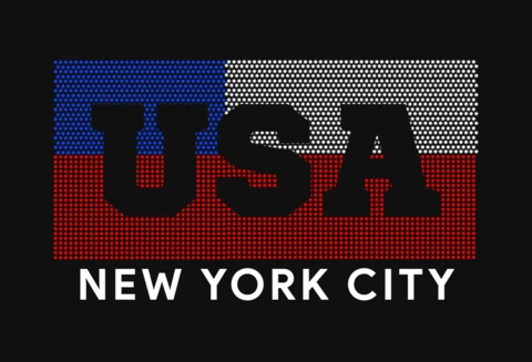 USA Urban Typography T-Shirt Design Template