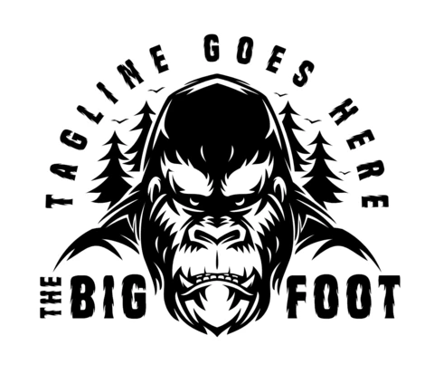 Bigfoot Head Logo Design Template