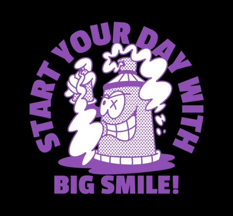 Commencez votre journée avec un grand sourire, design de t-shirt motivant et positif.