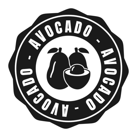 Avocado Stamp Logo Design Template