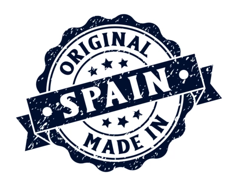 Modèle de logo pour le timbre Made in spain