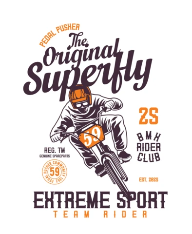 Extreme Sport Team Rider T-shirt Design Template